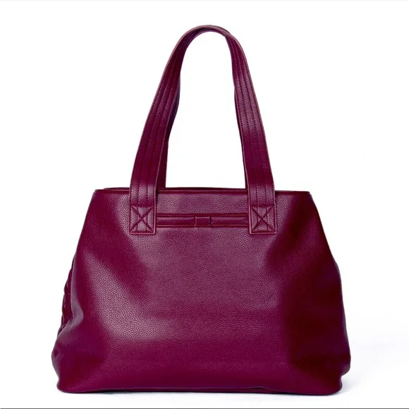 NWT: LUG TEMPO VL TOTE- WINE RED - BEAUTIFUL VEGAN LEATHER W/ INSULATED … - Picture 6 of 7